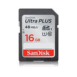 SanDisk 16 GB Ultra PLUS SDHC/SDXC Memory Card