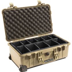 Pelican 1514 Carry On 1510 Case with Dividers (Desert Tan)