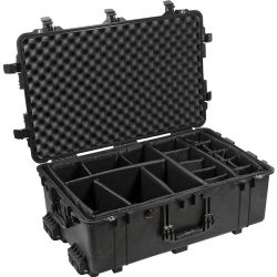 Pelican 1654 Waterproof 1650 Case with Dividers (Black)