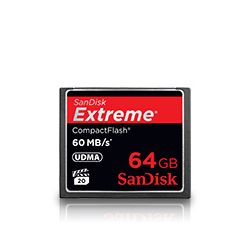 SanDisk 64 GB Extreme CompactFlash Memory Cards (60mb/s)