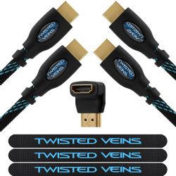 Twisted Veins Two (2) Pack of (6 ft) High Speed HDMI Cables