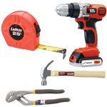 Black & Decker Kit 16v Drill, Hammer, Pl