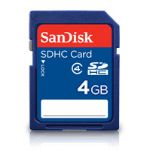SanDisk 4GB SDHC Memory Card Class 4
